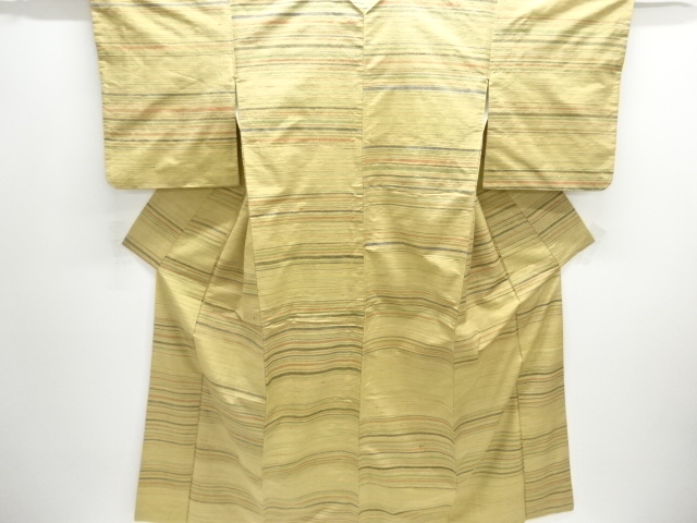 JAPANESE KIMONO / TSUMUGI / WOVEN STRIPE